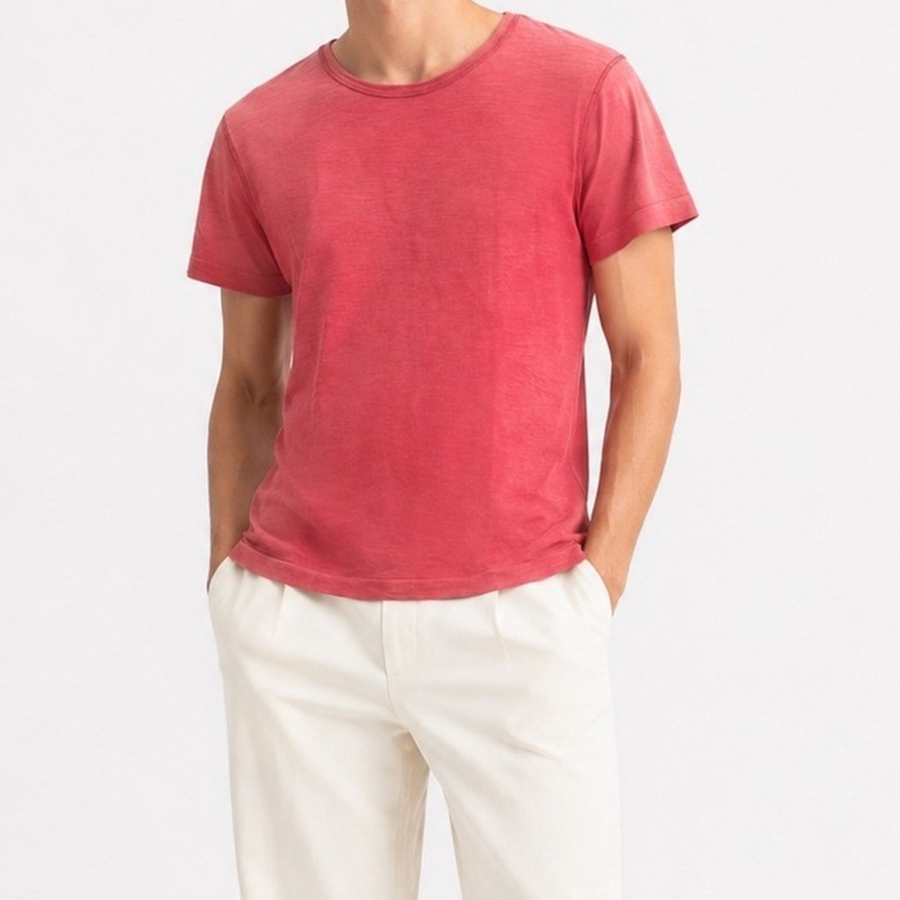 The Sportsman by Mister Freedom Tee Red Garment Dyed Made USA Heritage Small